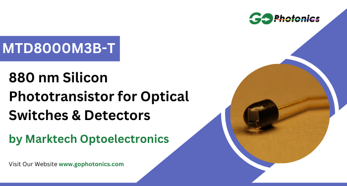 gophotonics's tweet image. The MTD8000M3B-T from Marktech Optoelectronics is a Si Phototransistor with a peak sensitivity wavelength of 880nm.

Click here to Download the Datasheet ow.ly/la6N50TO7j2

#MarktechOptoelectronics #silicon #phototransistor #Featured #products #photonics #INDUSTRY #Insights