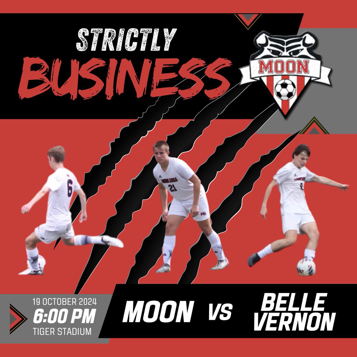 It’s official! We will open the playoffs at home tomorrow against Belle Vernon!! 6pm kickoff! Get out to support the boys on their excellent season so far. Last game at home for these great seniors, LETS PACK TIGER STADIUM! #mahs #COYT <a href="/MoonTigersAD/">Moon Area Tigers</a> <a href="/pghsoccernow/">Pittsburgh Soccer Now</a>