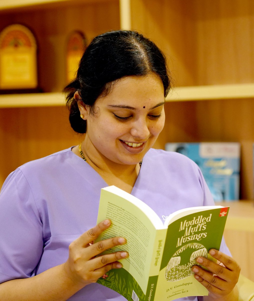 shankaracancer's tweet photo. We are proud to anounce that Dr. Chandana Sri, DrNB (Surgical Oncology) fellow at @shankaracancer, has published an English translation of “Mankutimmana Kagga,” titled “Muddled Muff’s Musings,” available via Sahitya Akademi and Padhega India.✨

#surgicalexcellence #Writer https://t.co/TrLdB22HWn