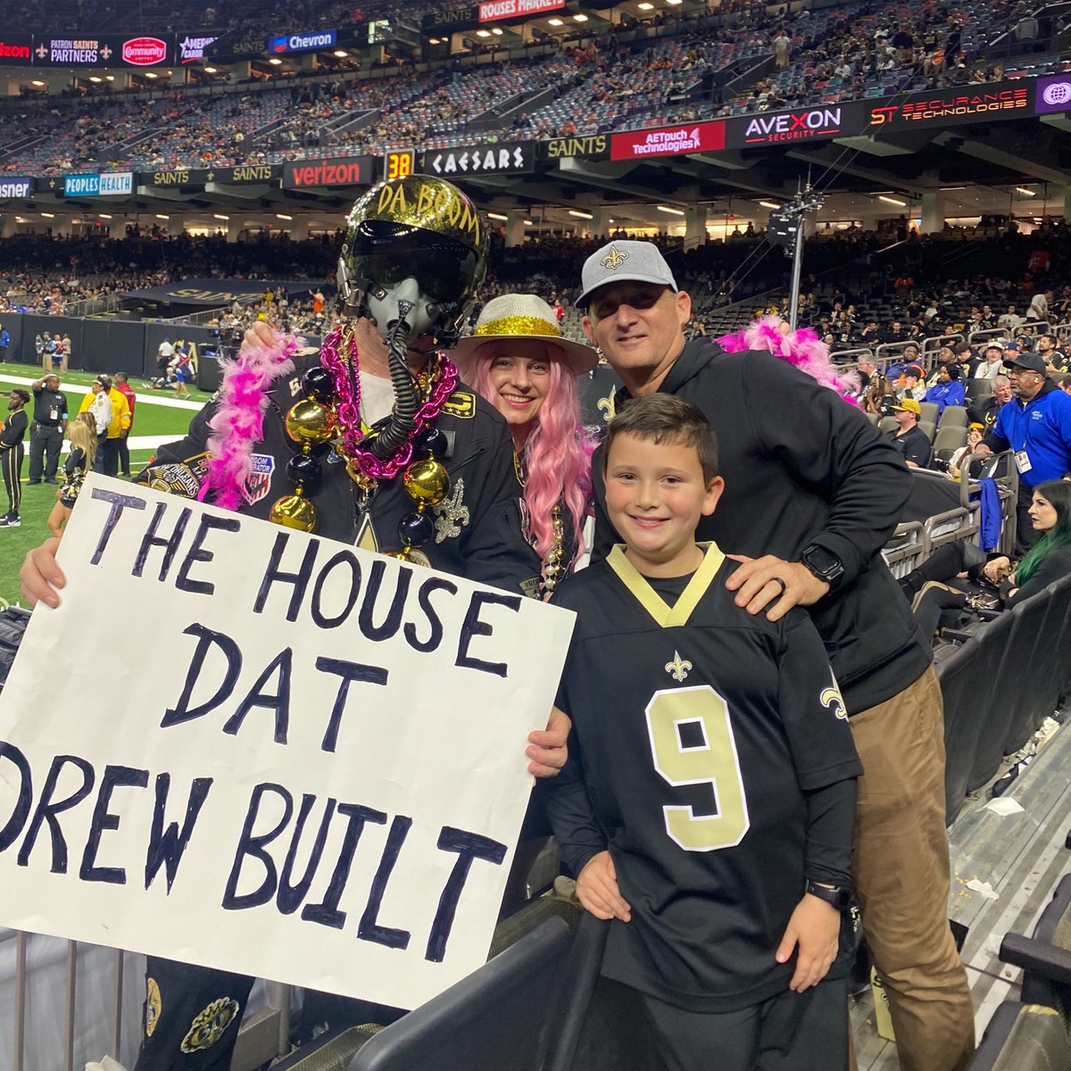 ChrisHebron's tweet photo. For his birthday in July, Landon asked to go to a Saints game this season. We finally made it happen last night. Although it was a loss for the Saints, the entire day was a win for me and my dude! #lifewithlandonchristopher https://t.co/LbsU8zwZUD