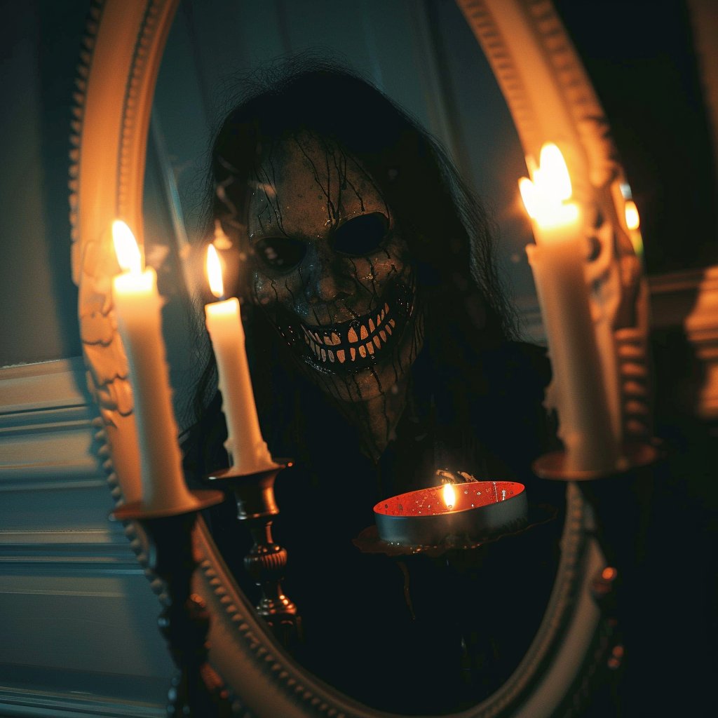 aextenxia's tweet image. 🪞💀 
Don’t look back, don’t look ahead, the mirror’s glare will leave you dead. 

Generated at @QitmeerNetwork @DimAIGlobal  @WoowowGlobal  @LiveDigitalArt 🎨 ✨ 

#DimAI #AIPainting #NFT #digitalart #Spooky