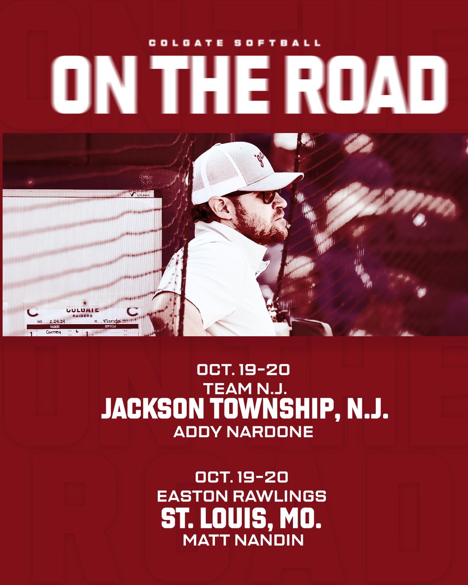Colgate Softball (@colgatesoftball) on Twitter photo 'Gate is on the go! Keep an eye out for <a href="/MattNandin/">Matt Nandin</a> and <a href="/AddyNardone/">Addy Nardone</a> on the road this weekend!!
#gogate 'Gate is on the go! Keep an eye out for <a href="/MattNandin/">Matt Nandin</a> and <a href="/AddyNardone/">Addy Nardone</a> on the road this weekend!!
#gogate