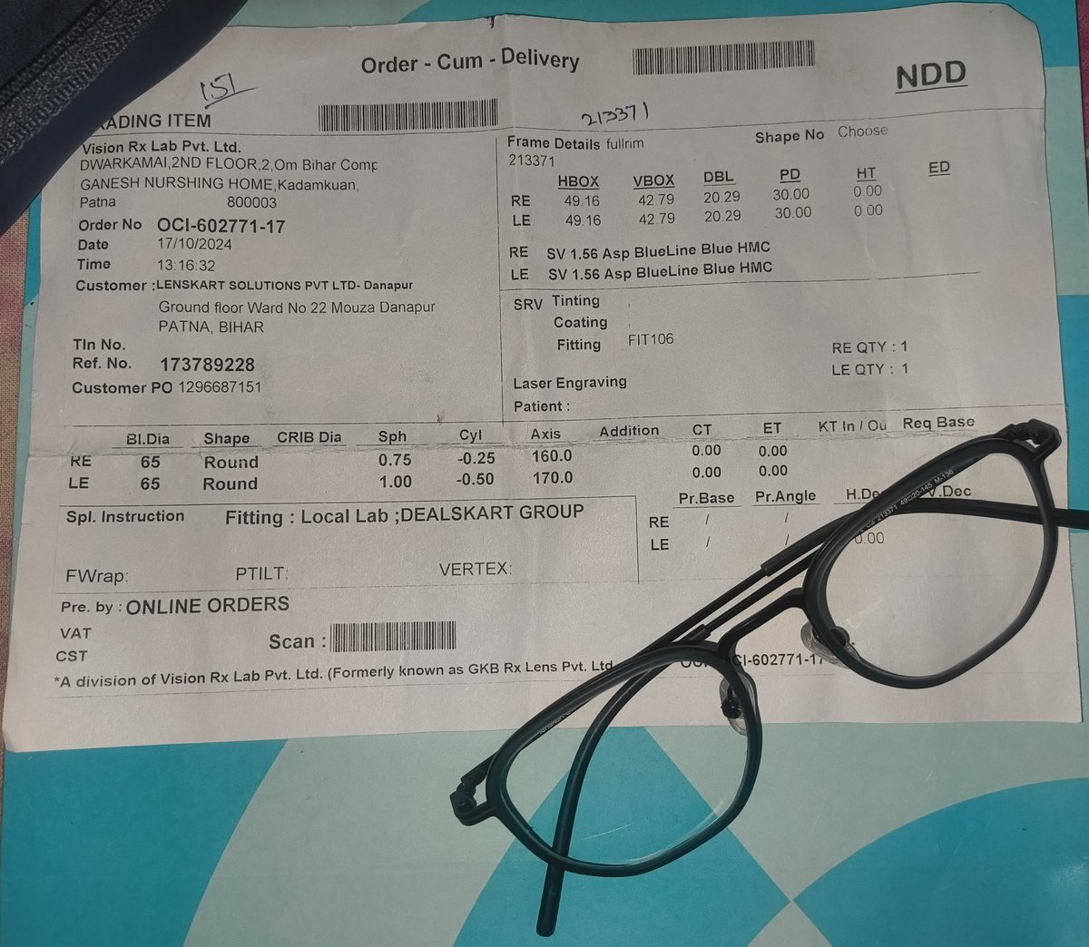 therohitical's tweet photo. Terrible service, what power i ordered &amp; what i got
This order is made in the store of lenskart, they even took pictures of the prescription. Correct power is reflecting in order history still what i got is this piece of mess
What kind of service is this
#lenskart @Lenskart_com https://t.co/xC2pcm3lrS