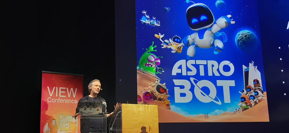 Here at #viewconference 2024 <a href="/AsobiNico/">Nicolas Doucet</a> is having a galactic presentation on #astrobot !!! 

#viewconference #asoby #playstation #ps5 #astrobot #viewconferemxe2024 #gamedev #gameplay #gamedevelopment #sony #astrobotsony #nicolasdoucet <a href="/to_megutierrez/">@viewconference</a>