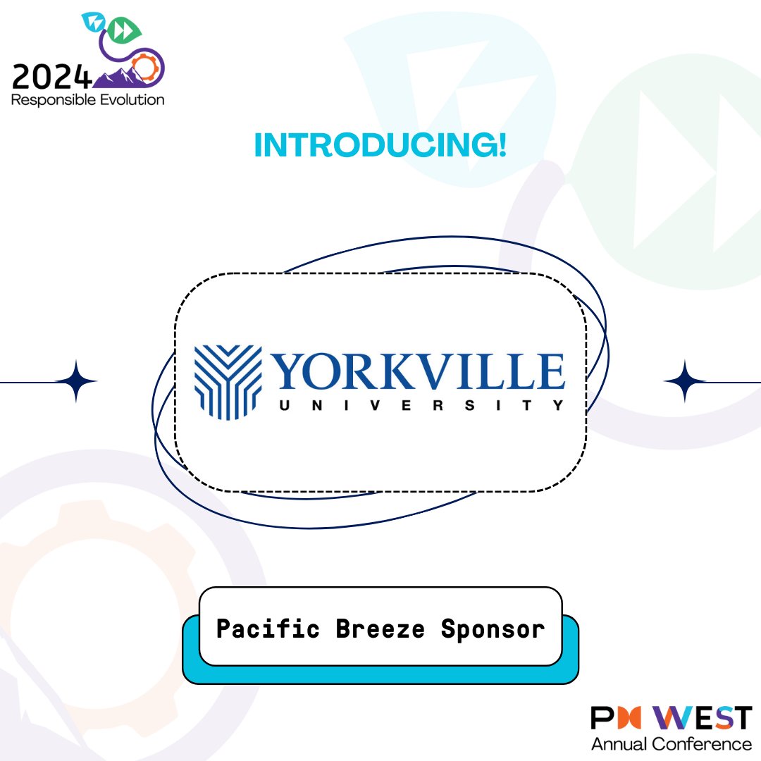 We are excited to introduce our Pacific Breeze Sponsor, Yorkville University, for the PM West Annual Conference 2024!

Visit their website yorkvilleu.pulse.ly/tr5ekolvhl to know more about them.

#pmi #pmicwcc #pmwest #pmicwccconference
