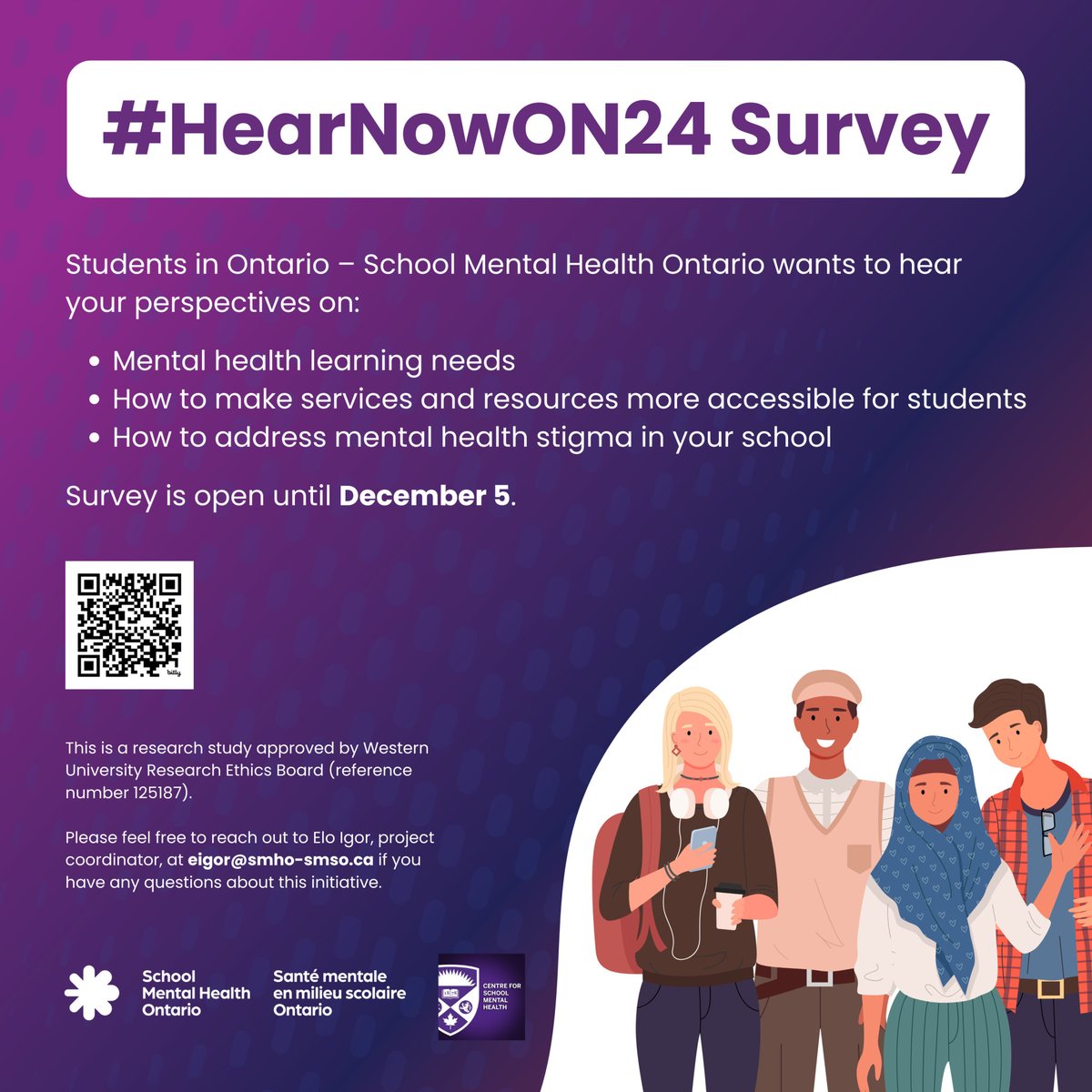 Student voices are key to shaping school mental health! Registration for #HearNowON is still open – invite students to share their perspectives and help improve mental health support in schools.smho-smso.ca/hearnowon-2024…