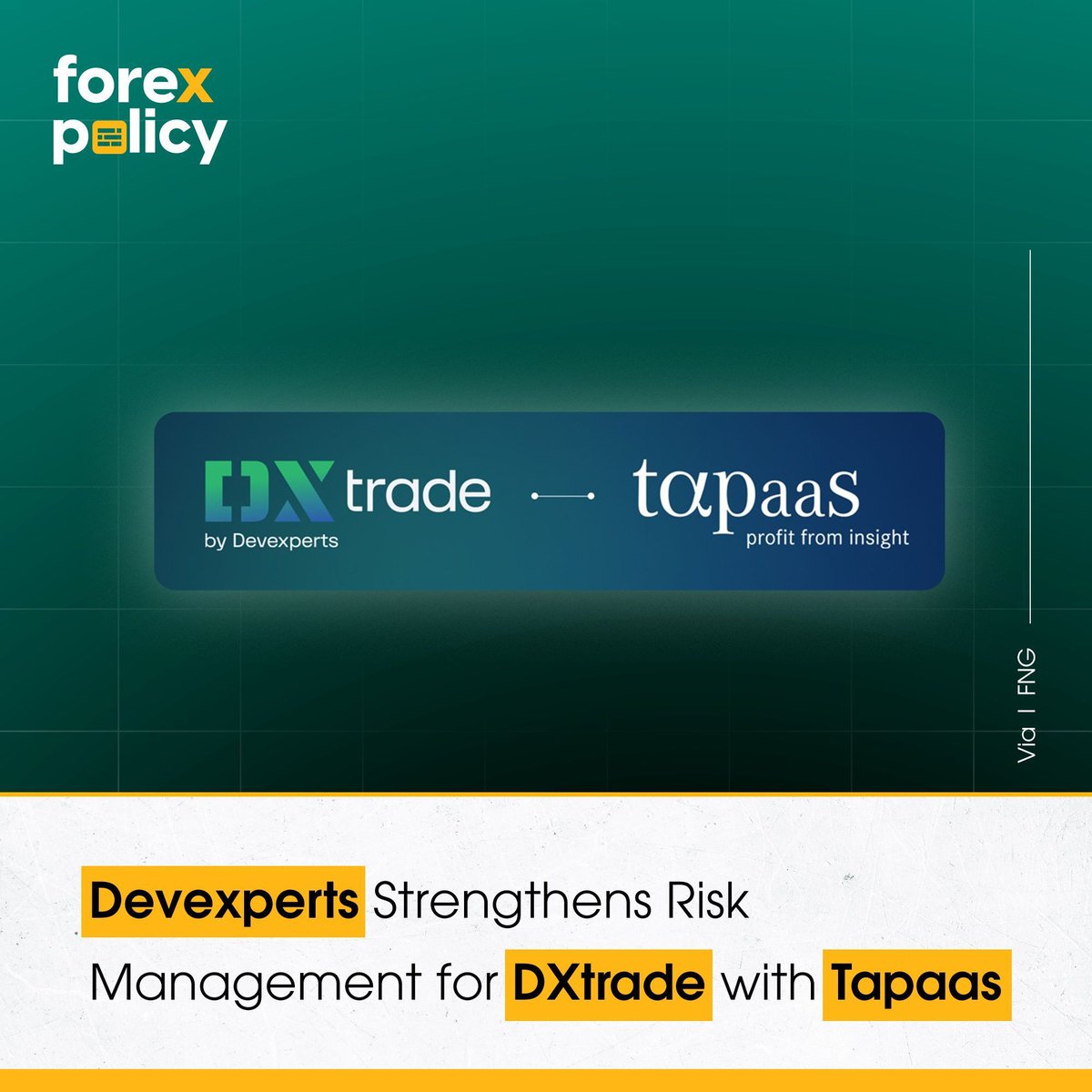 forexpolicy's tweet image. #Devexperts announces a powerful integration with #Tapaas, boosting risk management on #DXtrade. Brokers now gain real-time analytics, alerts, and proactive insights for enhanced security and stability. Trade confidently with DXtrade & Tapaas! 💼
#Trading #Forex #CFD