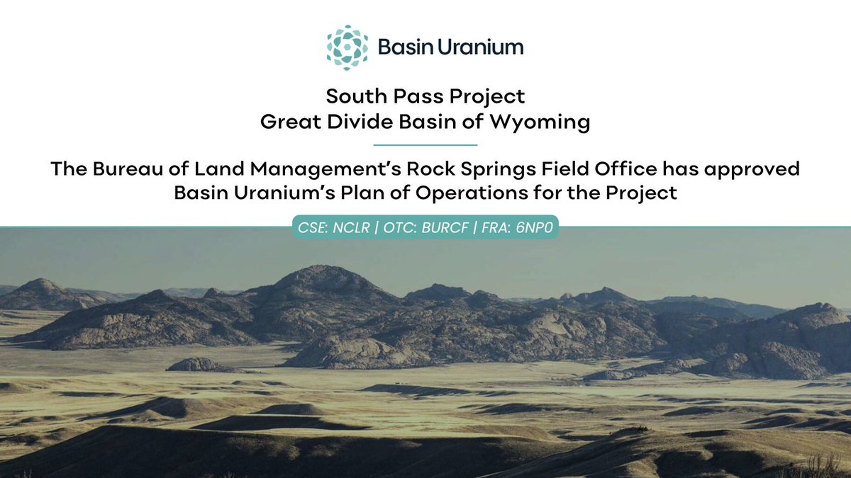 📝 The Plan of Operation at the South Pass Project includes 51 drill holes + over 30,000 ft of exploratory/ confirmatory drilling.

More about the plans for our South Pass Project ➡️ stockmkt.info/47Pja3a
🇨🇦 $NCLR
🇺🇸 $BURCF
🇩🇪 FRA: 6NP0
#GreatDivideBasin #DrillProgram