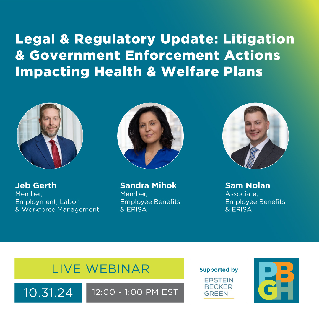 Be in the know as an employer! Join us on October 31st for the final part of our 2024 Legal and Regulatory Update Series. This webinar is FREE and open to the public. For more information and to register at pbghpa.org/event/october-…
