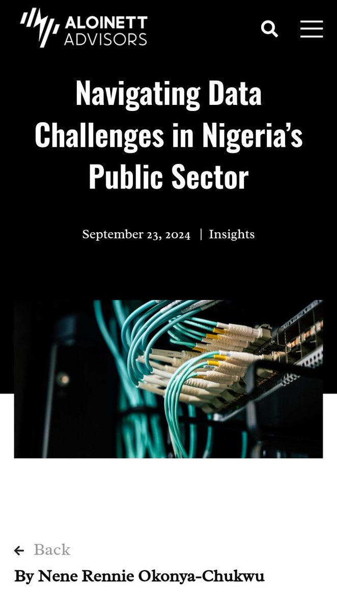 AloinettPolicy's tweet photo. Navigating Data Challenges in Nigeria’s Public Sector, by Nene Okonya.

"Government data holds sensitive information about citizens and national security, making it imperative to prioritise data protection." 

Nene Okonya is a senior government official serving as a Data Analyst and Engineer in the Office of the Chief Economic Adviser to the President of Nigeria.

Read more: https://t.co/FGcNL6D6cu

#AloinettAdvisors #Aloinettpolicy #insights