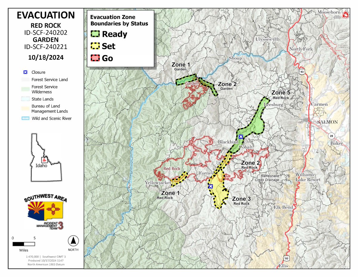 salmonchallisnf's tweet photo. #RedRockFire and #GardenFire Daily Update: Evacuations reduced on Garden and Red Rock Fires β¬οΈ https://t.co/wnA4bmJVUf
