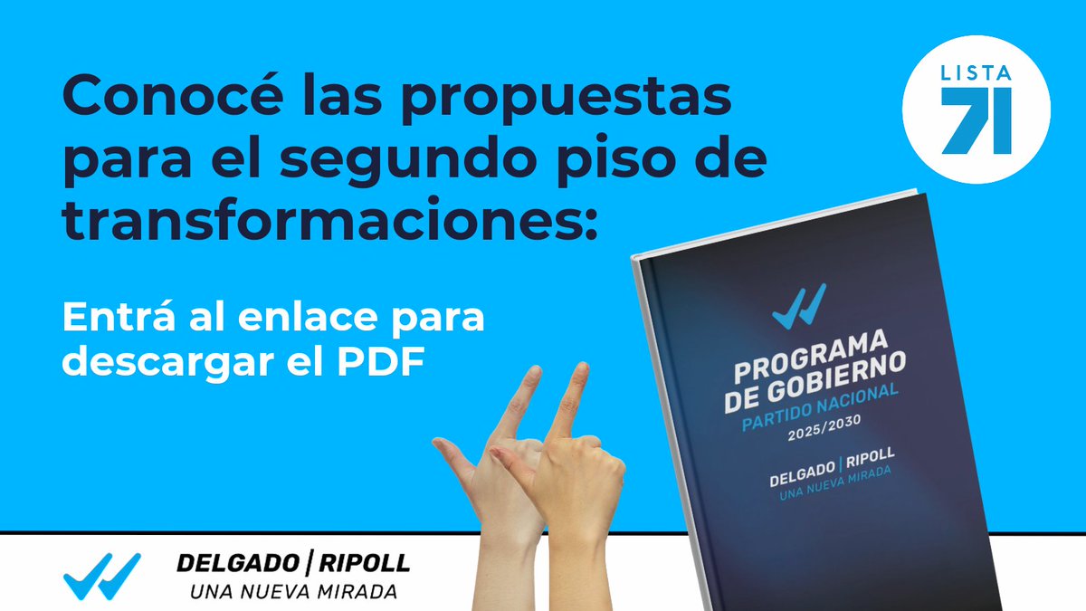 guzmanhc95's tweet photo. La fórmula del @PNACIONAL tiene un rumbo de gobierno claro con propuestas específicas para seguir mejorando la realidad de los uruguayos.

El @Frente_Amplio solo pone el palo en la rueda, porque no le importan los problemas de la gente.
 
Leé nuestro plan: https://t.co/rYrwnLn0i6 https://t.co/YF5JsYGmkO