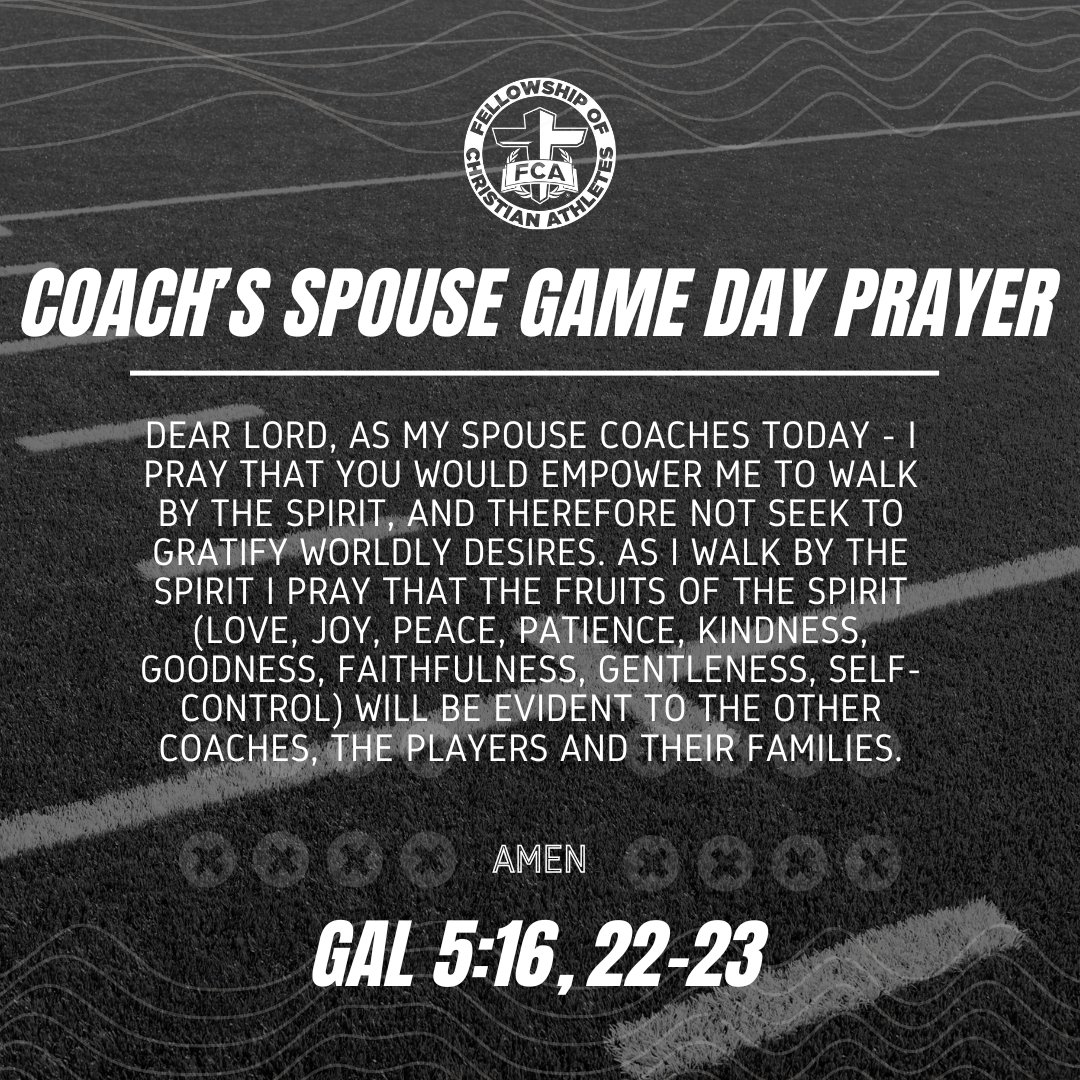 FCAFLCoaches's tweet photo. Pray it up on game day! https://t.co/jvUUG2Z8M6