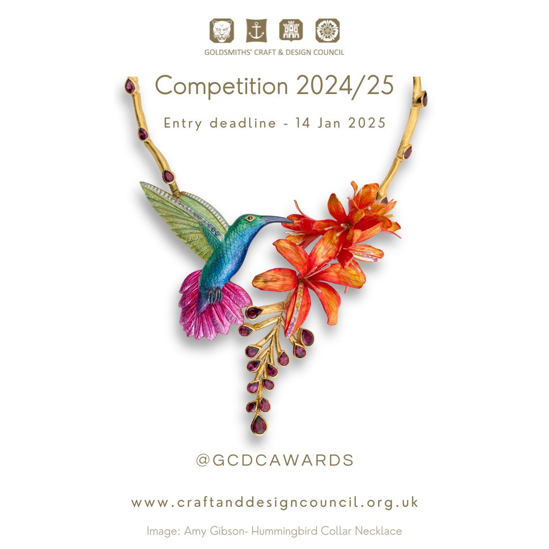 The GC&amp;DC design briefs for 2025 are now live and the competition is open for entries. Closing date 14/01/25.

View them here: craftanddesigncouncil.org.uk/competition-20… 

#GCDCAwards #GCDC2025 #GCDCA #jewellerycompetition #designcompetition