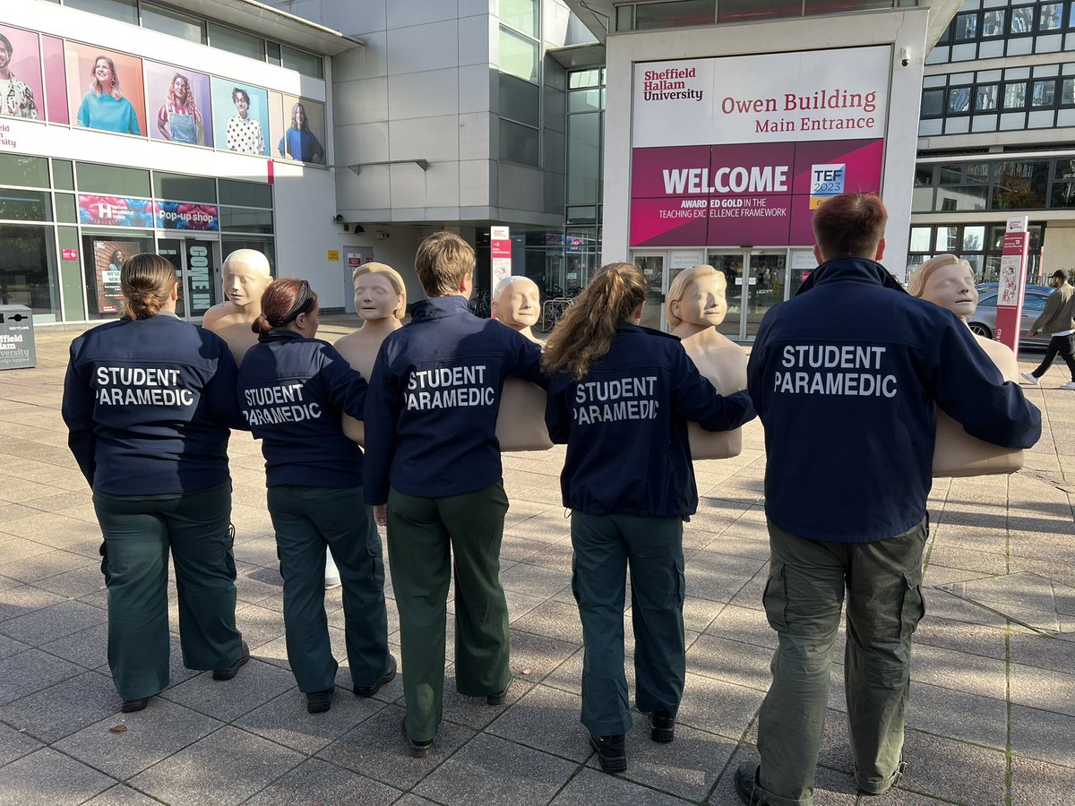 SHU Paramedic (@shuparamedic) on Twitter photo Our fabulous students are teaching members of the public how to do #CPR in Arena Square today. They even managed to teach our VC <a href="/mossposs/">Liz Mossop</a> #RestartAHeart Our fabulous students are teaching members of the public how to do #CPR in Arena Square today. They even managed to teach our VC <a href="/mossposs/">Liz Mossop</a> #RestartAHeart