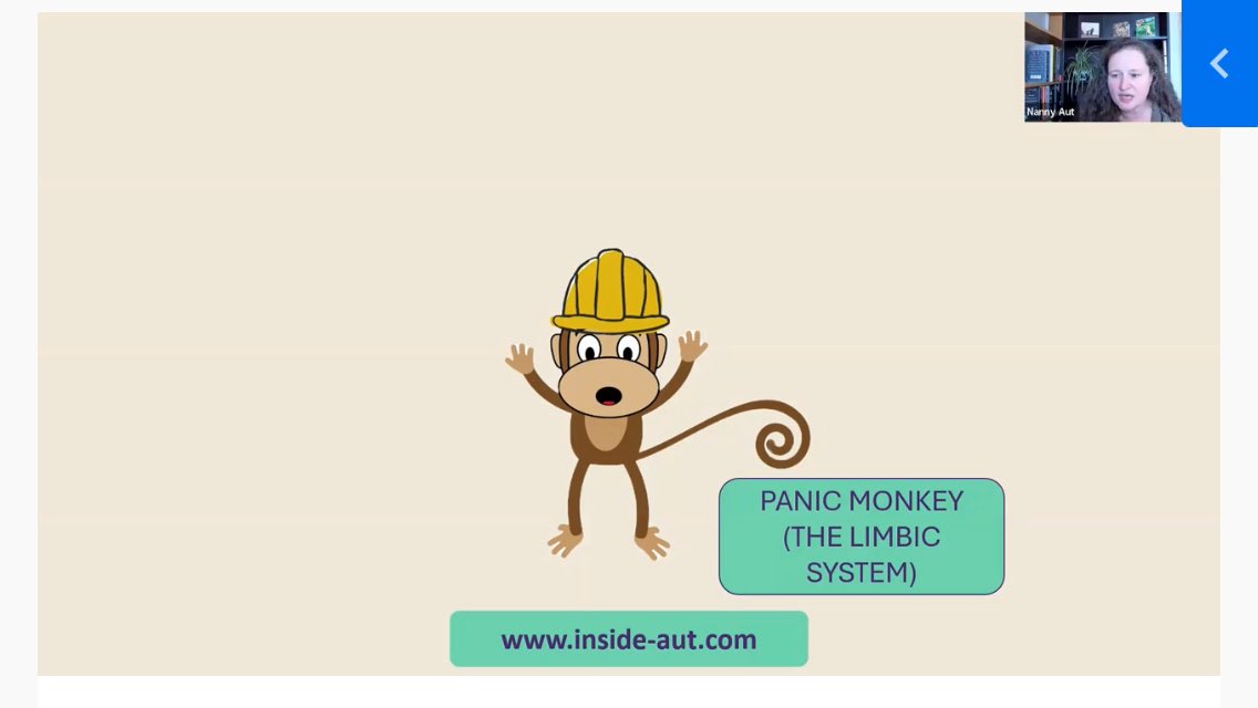 Wow A fantastic 1st SESSION in Panic Monkey and Me session with Nanny Aut
Feedback : THANK YOU 
 ‘really interesting’
. Recording uploaded the recordings. You watch &amp; start learning about panic 🙉#regulation #sensoryprocessing #behaviour
#parenting #PDA #ADHD #autism