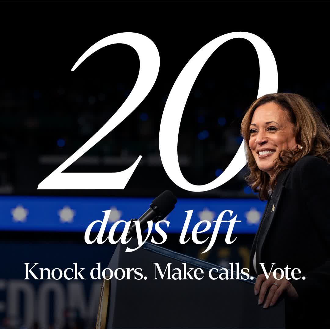 sclinton60's tweet image. 20 days to go. 

The choice is clear. 

Vote early if you can!

You know what to do. 
#DemsUnited
#TrumpIsBadForUS
#DemCast