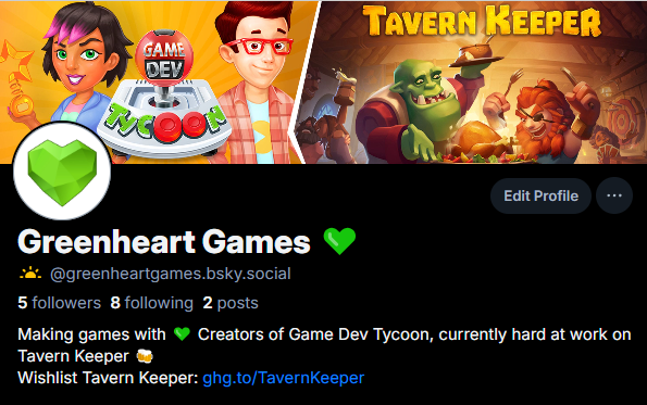 GreenheartGames's tweet photo. Sooo... in case you're moving to the 🦋 app... we are also there 😳👉👈 https://t.co/HXFT5nqa3O