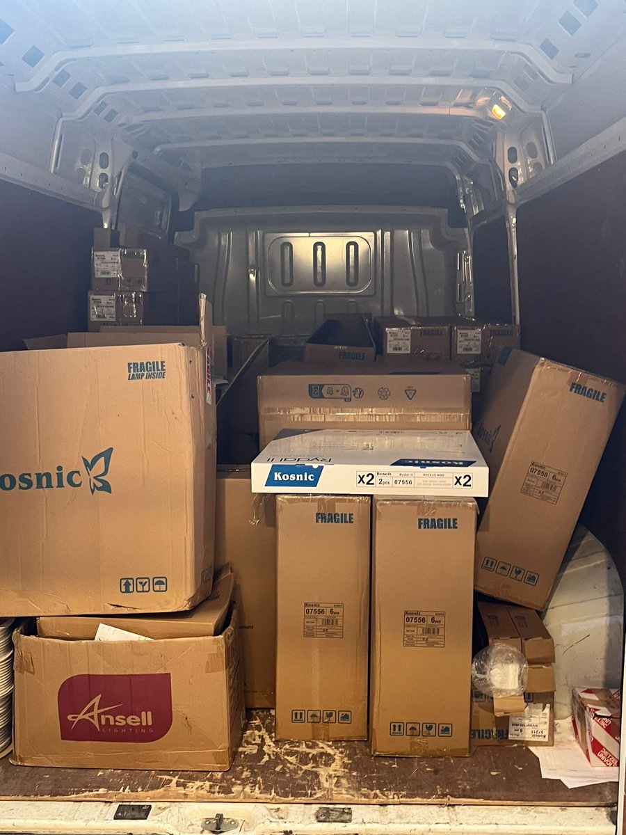 All set for a big weekend delivery! <a href="/KosnicUK/">Kosnic Lighting Ltd</a> <a href="/ansell_lighting/">Ansell Lighting</a> 👀📦