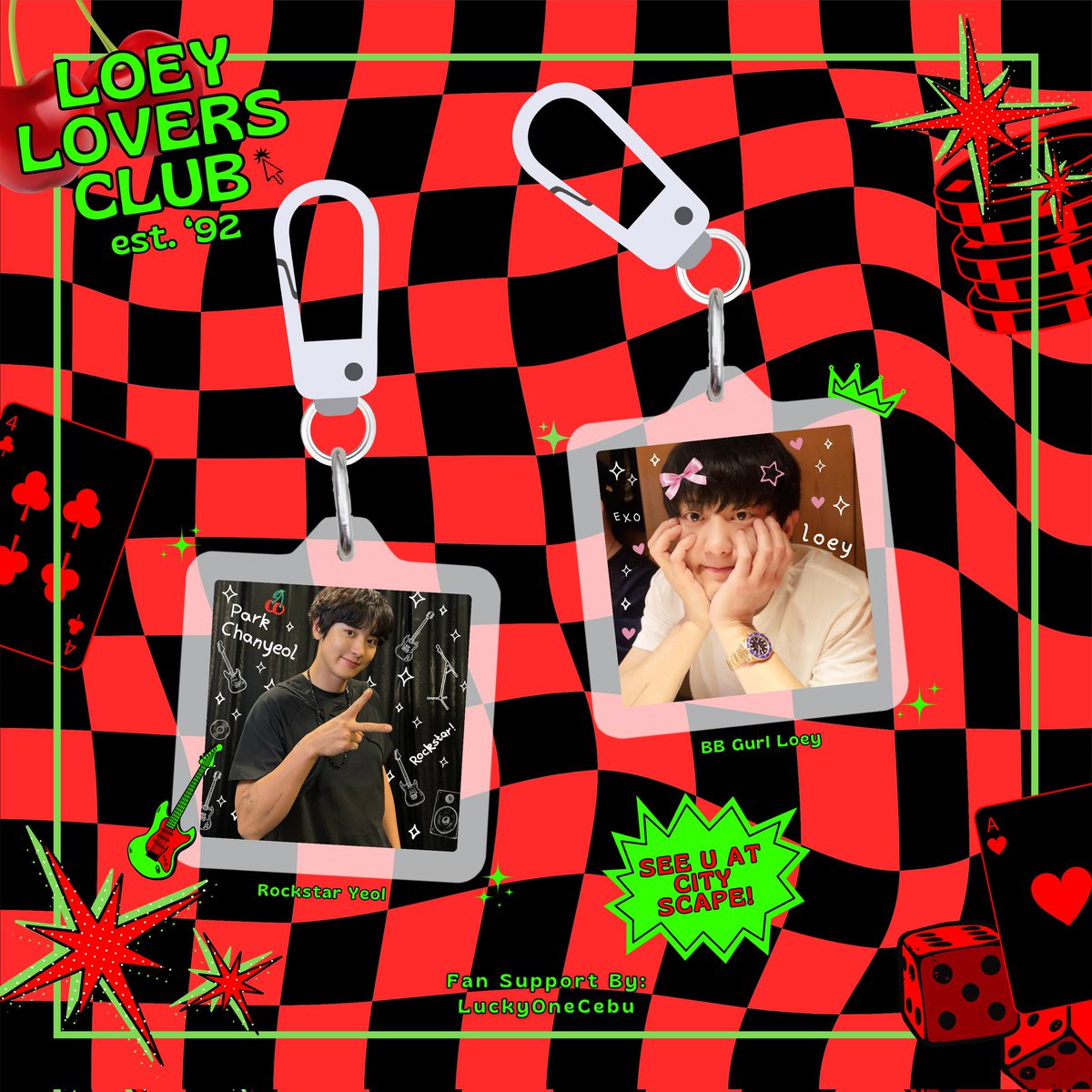 LuckyOneCebu's tweet photo. Freebies for #CityScapeinManila ❤️🖤

❤️ 1 random Keychain (b2b)
🖤 2 Fanmade Photocards

🍀Limited qty!
🍀Like &amp; RT 🙏🏻
🍀Loc &amp; Time TBA tom. (Probs FZ)
🍀First come, first served! 

C YOU!! 🍒🥹

#CityScapeinMNL #CHANYEOLinMANILA2024 #CHANYEOLinMANILA #CITYSCAPEINMANILA https://t.co/i8tGDQVvUF