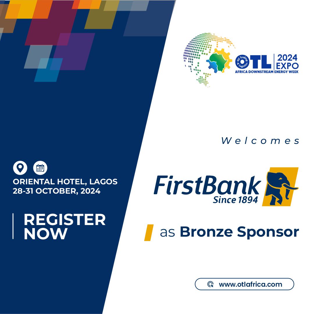OTL Africa Downstream Energy Week is pleased to announce First Bank as a Bronze Sponsor for the continent's biggest energy downstream event of the year! 
Register now at otlafrica.com, or contact the Secretariat on info@otlafrica.com
#otlafrica #AlliancesforGrowth