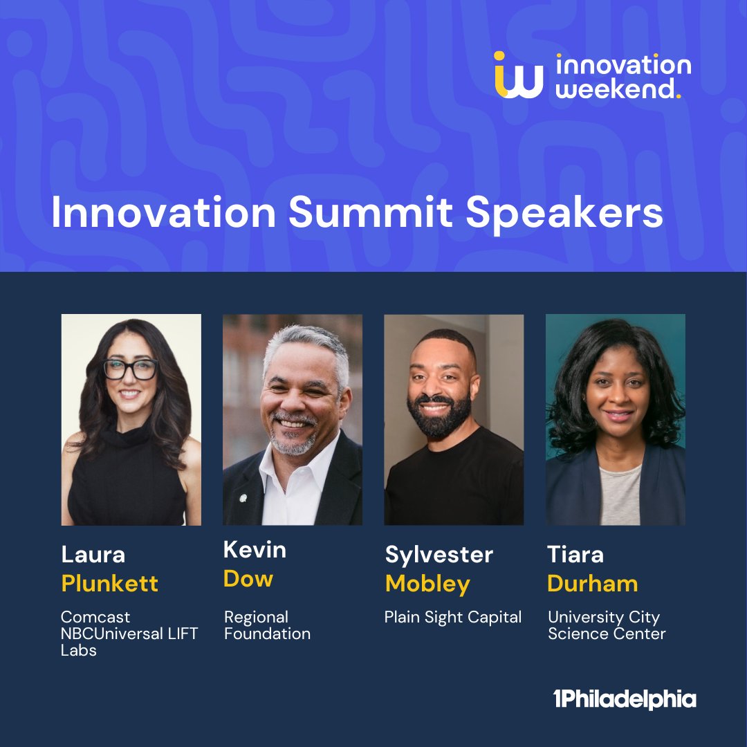 Are you ready to be inspired? Hear from these tech leaders and more at this year’s Innovation Summit. 🎟 Get your tickets now and join us on October 25th! bit.ly/3y1D4dZ

#IWphl24 #1Philadelphia #TechConference #InclusiveInnovation #TechEquity #PhillyTech #PhillyEvents