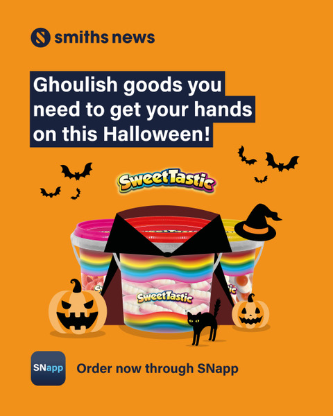 Fill your shop with treats from our Sweetastic range ready for the trick or treaters!

Place your order through the SNapp app to get these items delivered at the same time as your newspapers and magazines.

New to SNapp? Learn more here: smithsnews.co.uk/customer-zone/…