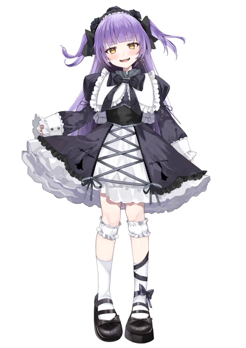 スケブ納品しました!足描きたくて全身にしたら遅くなってしまいすみませんふりふり楽しかったです!#Skeb 