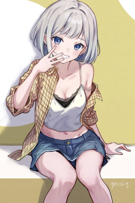 #ミニスカートの日 先日のskebの元ネタはこの子です(再掲) 