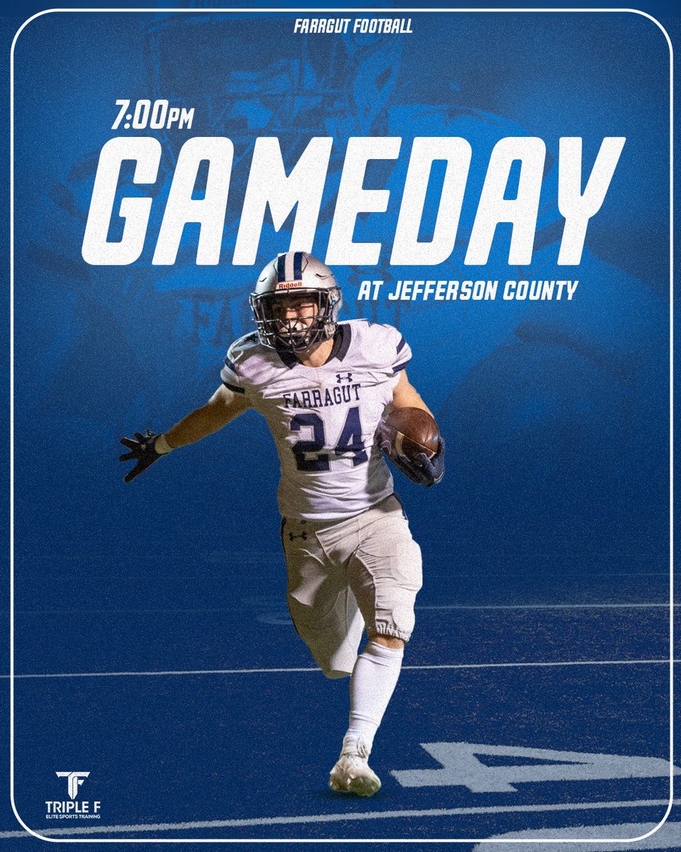 FarragutFB's tweet photo. ๐ผ๐ฟ๐๐๐๐ผ๐๐ ๐๐ผ๐๐๐ฟ๐ผ๐!
Admirals travel to Jeff County to take on the Patriots!
๐ vs Jefferson County
๐ JCHS
๐ 7:00 pm
๐ป @West105_WFIV
๐ฅ https://t.co/ny9aTF6qgR
#GoAds #ETB #BeatJC https://t.co/zCeKFtEvC9