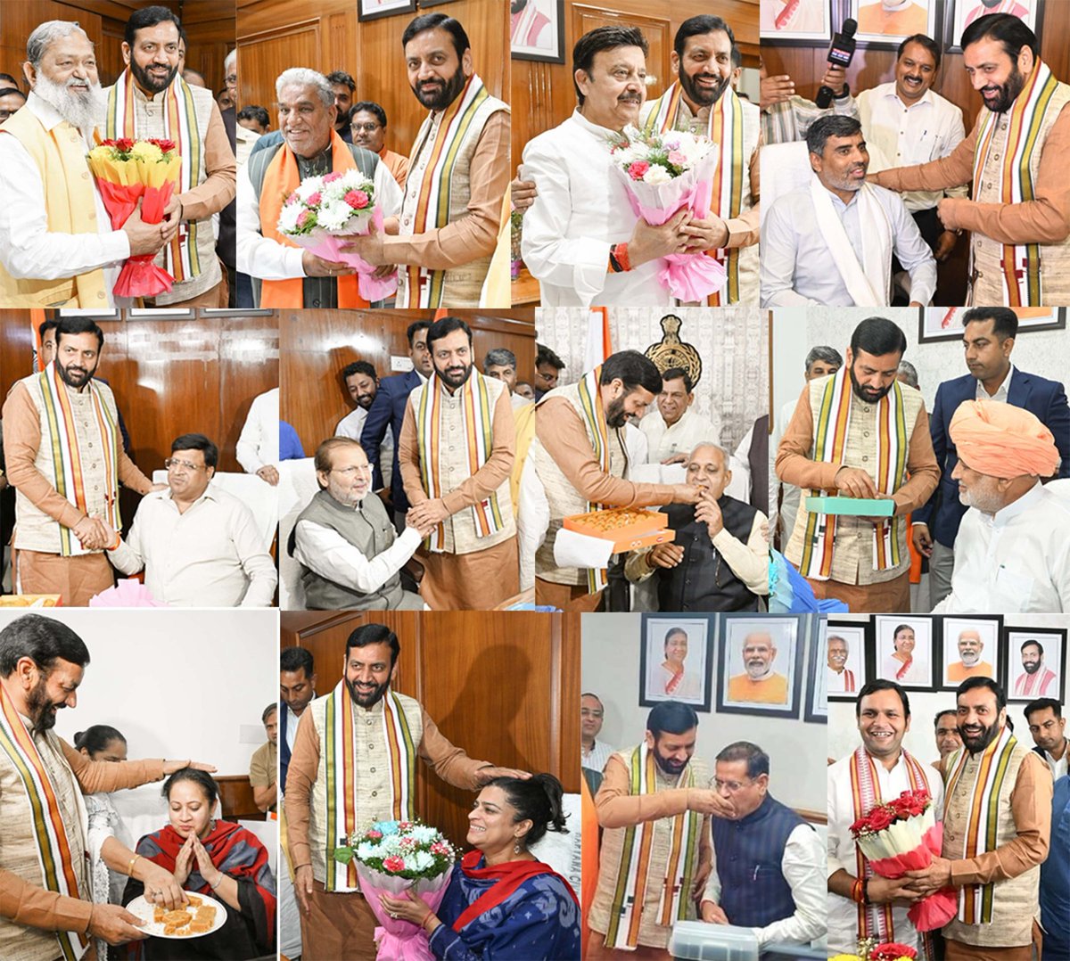 NayabSainiBJP's tweet photo. आज मंत्रिमंडल के अपने साथियों का चंडीगढ़ सचिवालय में पदभार ग्रहण करवाया।सभी को बहुत-बहुत बधाई एवं शुभकामनाएं।

आने वाले 5 सालों में हमारी सरकार प्रधानमंत्री श्री @narendramodi जी की नीतियों का अनुसरण करते हुए गरीब,युवा,अन्नदाता और नारी के उत्थान के लिए कृत संकल्पित है। https://t.co/TCoxZhM9ZY