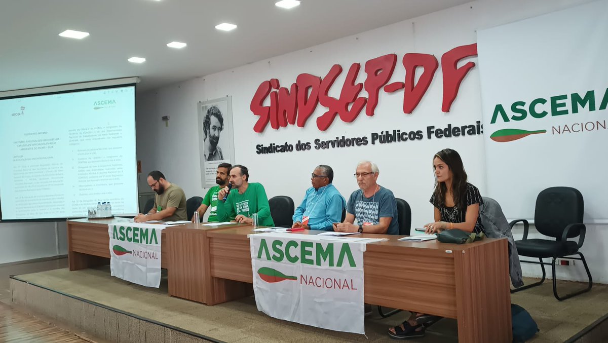 Começou o Encontro Nacional dos Servidores da Carreira de Especialista em Meio Ambiente (CEMA) e do PECMA!!!
#ReestrururaçãoJá #ServidoresnaLuta #10anosdeabandono #ASCEMA #ASCEMANacional #CONDSEF #FENADSEF #SINDSEP