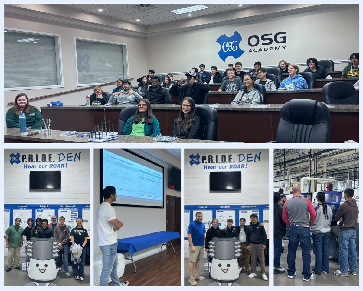 OSGTOOL's tweet image. It was a pleasure to host Manufacturing Day with Maine West High School at our factory in IL. We enjoyed connecting with the students to give them a glimpse of what modern manufacturing looks like at OSG USA.  

Visit Us: osgtool.com

#OSG #OSGUSA #ManufacturingDay