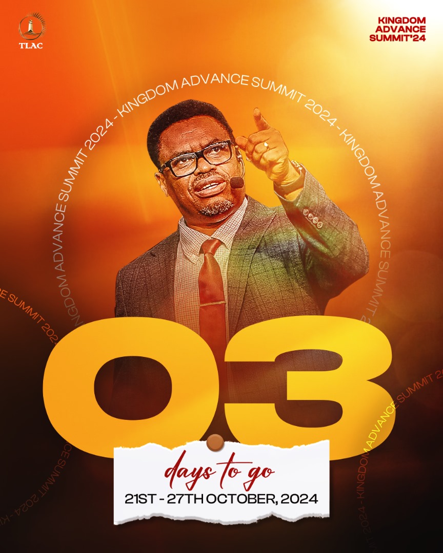 In 3 days, The High Priest seated by the right hand of the Majesty on High will be magnified amidst us and in us. Our judgement will raised at #KAS24 by The Resurrection and The Life and we will receive abundant grace for obedience.