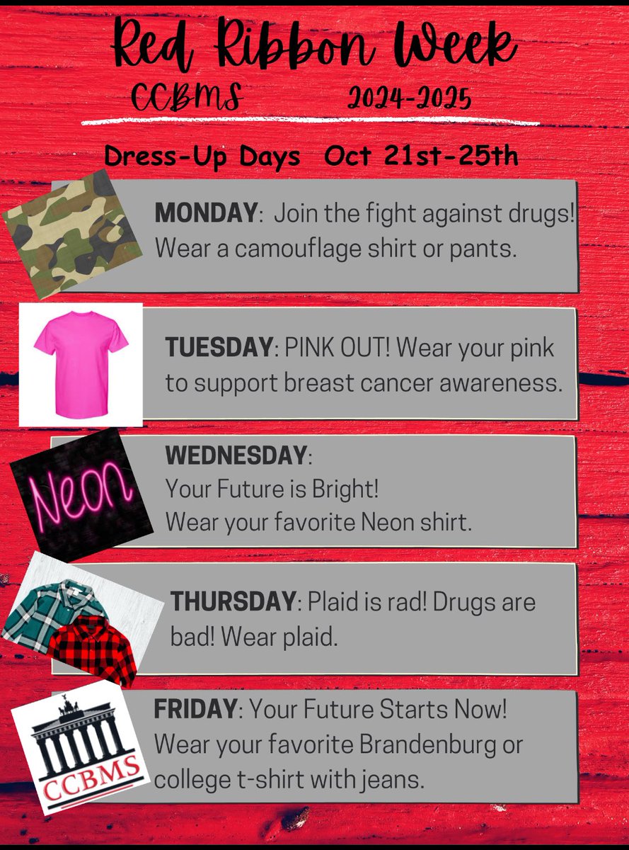 Brandenburg MS (@ccbms_braves) on Twitter photo Red Ribbon Week starts Monday! Brandenburg is proud to take a stand against drugs! #BeBrave #GISDunmatched #RedRibbonWeek <a href="/gisdcounseling/">GISD Guidance and Counseling</a> Red Ribbon Week starts Monday! Brandenburg is proud to take a stand against drugs! #BeBrave #GISDunmatched #RedRibbonWeek <a href="/gisdcounseling/">GISD Guidance and Counseling</a>