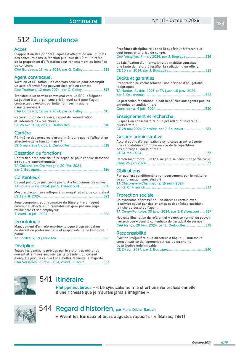 🔔Le numéro d’octobre de l’AJFP est disponible sur Dalloz Revues ▶️ bit.ly/DR-AJFP et sur dalloz.fr ▶️ bit.ly/DZ-AJFP
Bonne lecture !