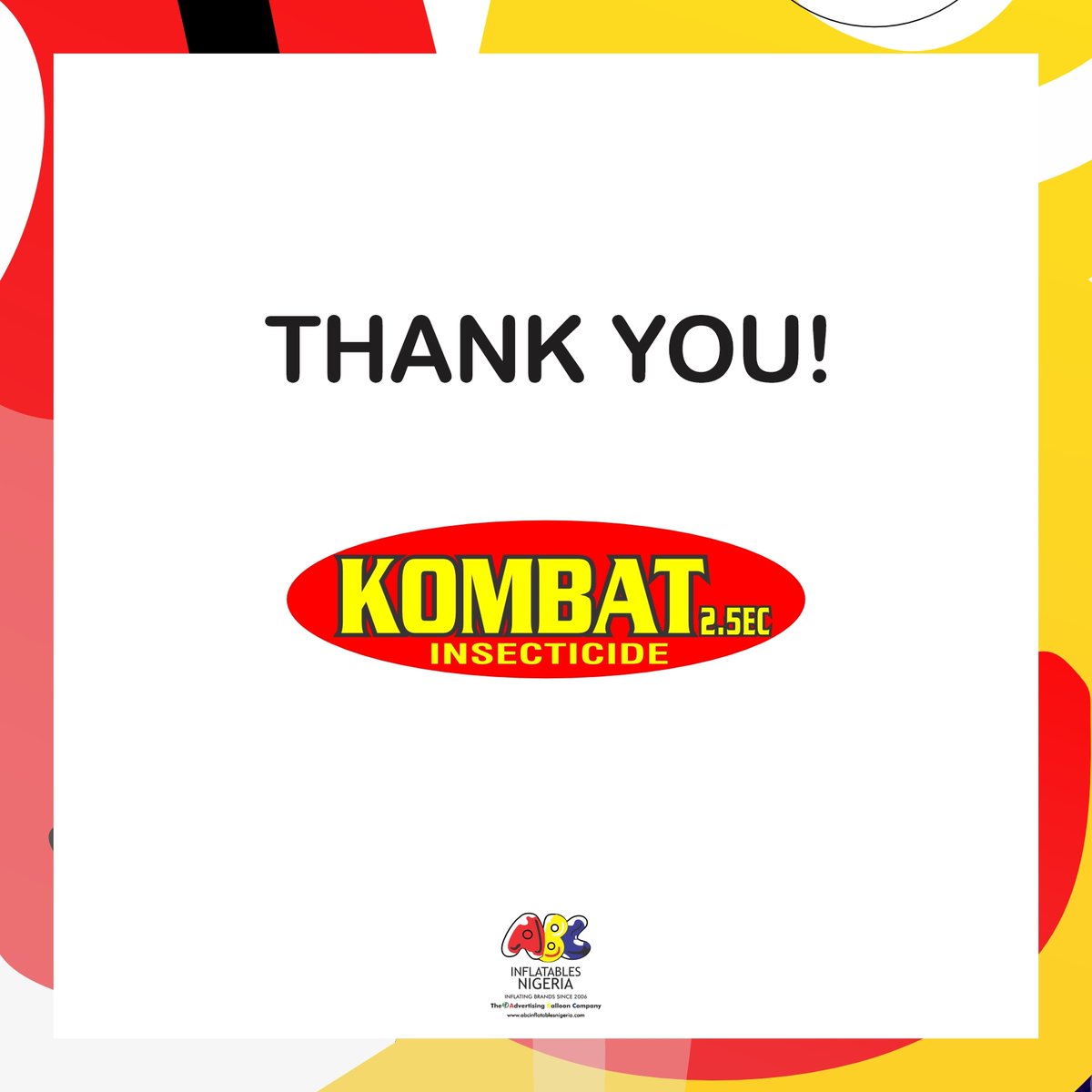 abcinflatesnig's tweet image. Thank you our friends @kombactinsecticide for your continuous patronage from all us @advertisingballooncompany

Dm/Whatsapp
        08033338280
        08058868484
        07042179045
        08171333000

abcinflatablesnigeria.com

#abcinflatables