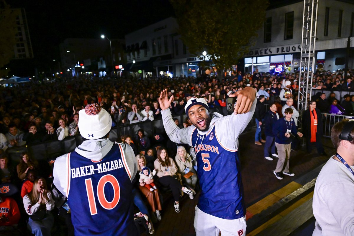Auburn Tigers (@auburntigers) on Twitter photo It was an incredible night on The Plains!
“Who puts a court down in the middle of downtown, brings in Cole Swindell, gets 10,000 people to show up on a beautiful fall night? Auburn, Alabama does it.” - <a href="/coachbrucepearl/">Bruce Pearl</a>
📰 auburntige.rs/3YunguG It was an incredible night on The Plains!
“Who puts a court down in the middle of downtown, brings in Cole Swindell, gets 10,000 people to show up on a beautiful fall night? Auburn, Alabama does it.” - <a href="/coachbrucepearl/">Bruce Pearl</a>
📰 auburntige.rs/3YunguG