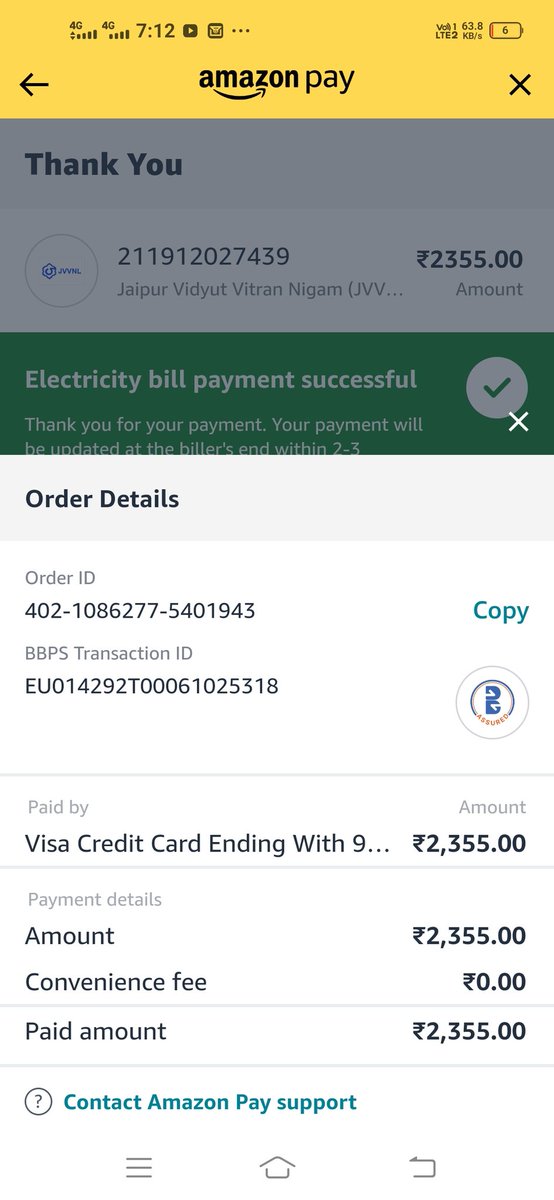 MPSingh_Senhati's tweet photo. @JVVNLCCare @1stIndiaNews @BJP4Rajasthan @dineshdangi84 @RajCMO @zeerajasthan_ Bill already paid https://t.co/H5eqhz8lZB
