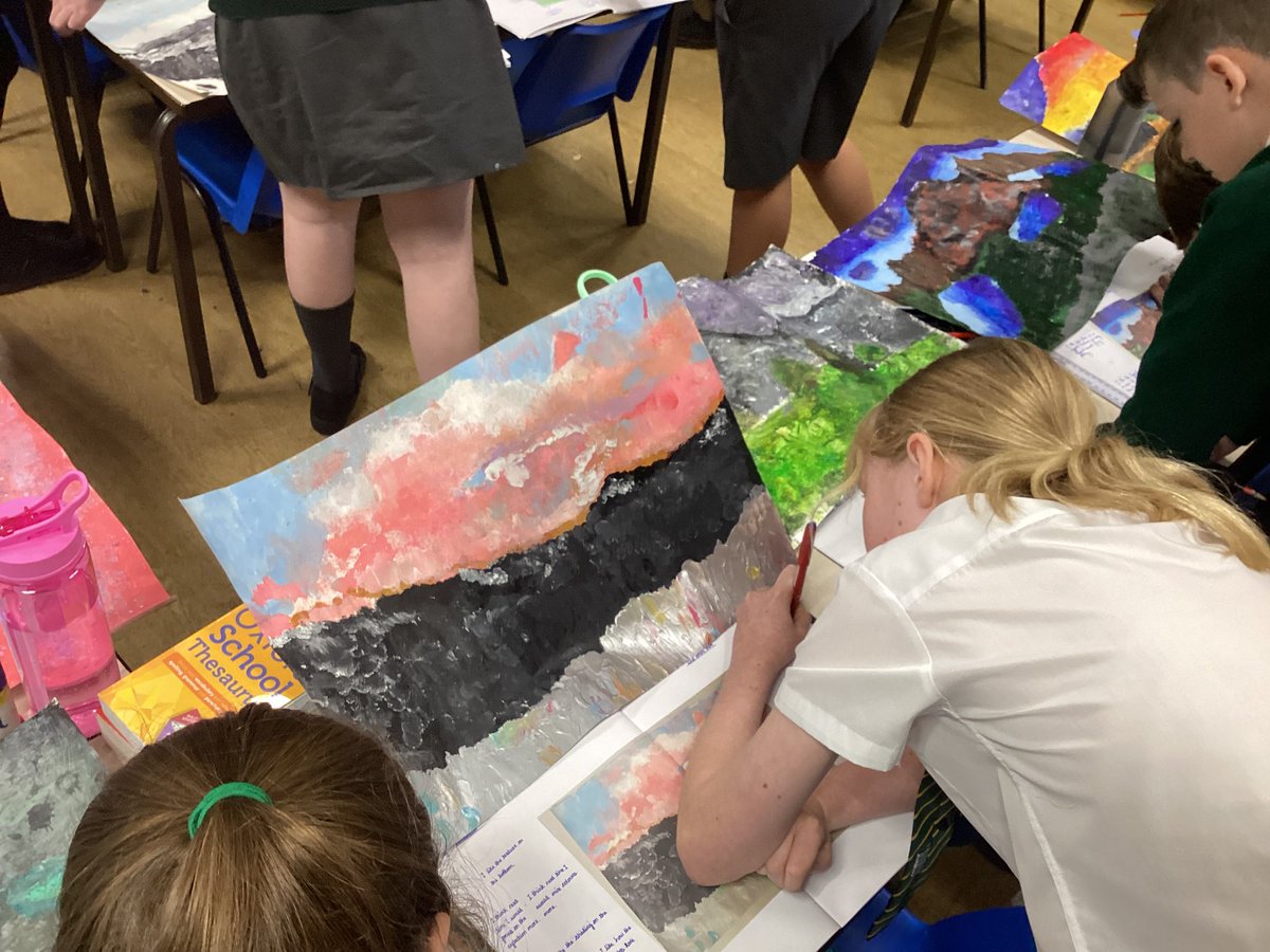 Year 6 turned into an art gallery this week as we critiqued each other’s work!