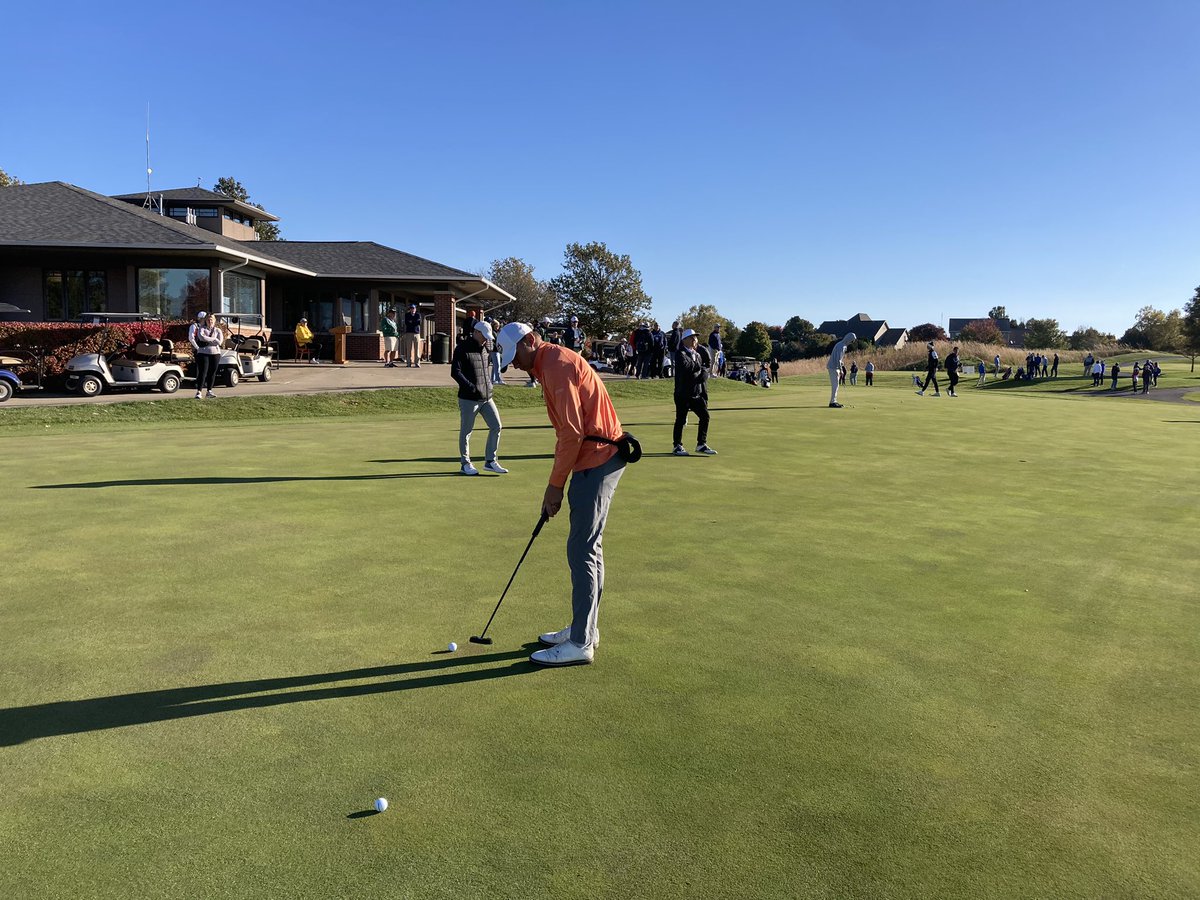 It’s day 1 of the state golf tournament at The Den GC. The  field is great and the fan support is amazing. Hersey’s Owen Spokas tees off at 10:36.