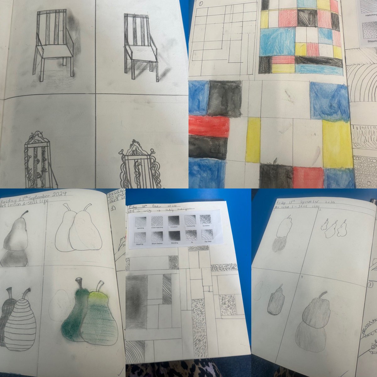 Brilliant art work from our Year 5 children,  who have been exploring Colour, Shape and Texture. #Beingbrilliant ⭐️