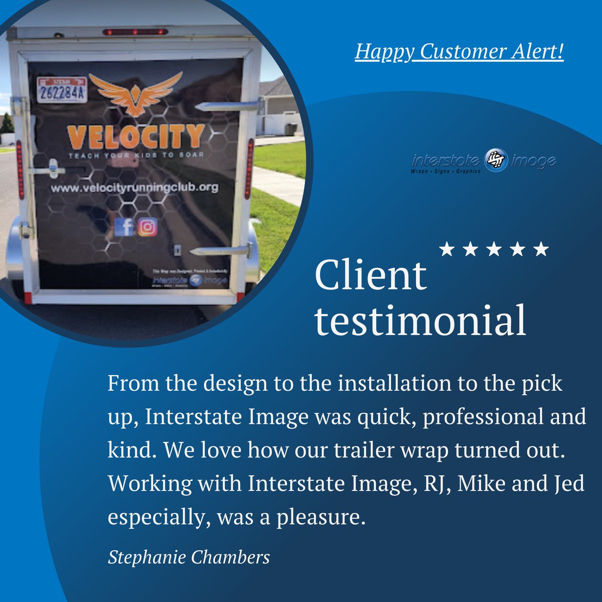 Interstateimage's tweet image. We love being part of your business journey and helping you stand out. Thank you for choosing us! 😊 
bit.ly/3qwBPPN 
#VehicleWrap #HappyCustomer