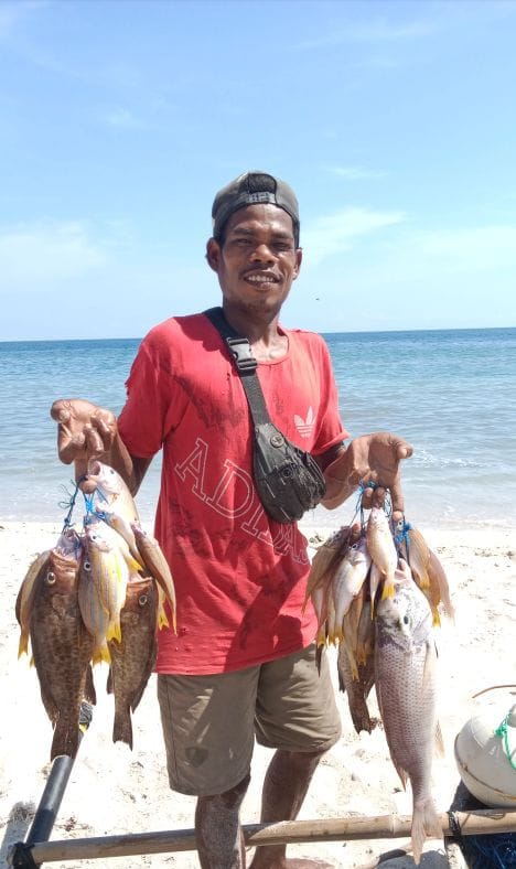 RuslanWulang's tweet photo. Jumat (18/10), Ruslan Umar Wulang, S.Pi Luhkan Kab. Sumba Tengah di KUB Mentari Pagi Desa Ngadu Mbolu melaporkan produksi tangkapan ikan Yunus N.Manurara ikan kakap 25 Kg, harga Rp. 35.000/Kg alat tangkap gill net.
#GiatLuhkanSatminkalGONDOL
#luhlapor 
#SumbaTeng
#Tangkap https://t.co/48ClsXpGyE