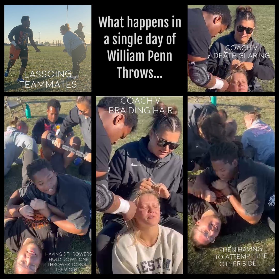 Day in a life of William Penn throws 😂