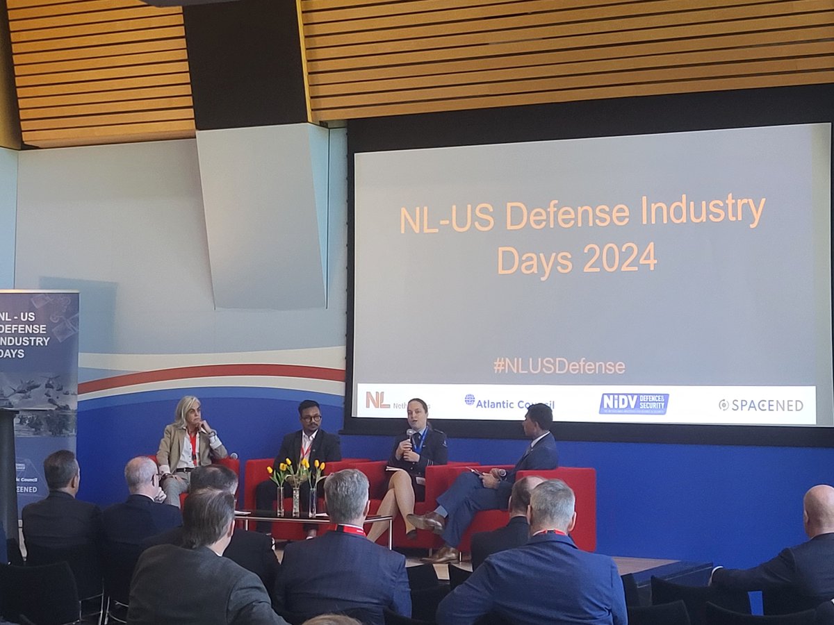 On the second panel of the day at #NLUSDefense Industry Days, Major Petra Wijnja, Tushar Goyal of <a href="/AACClydeSpace/">AAC Clyde Space</a>, and <a href="/khakirodway/">Khaki Rodway</a> of <a href="/DawnAerospace/">Dawn Aerospace</a> join Thomas Dorame of <a href="/SpaceFoundation/">Space Foundation</a> for a conversation on the Alliance in space!

#StrongerWithAllies