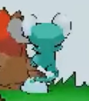 The_Thell's tweet photo. @Crownified it's obviously supposed to be this guy. lucky that we actually got the more final version of him. i just assumed this one was purely made as a placeholder with how basic its sprite is and wasn't a true design that was actually considered at all, now confirmed in the intro! https://t.co/WViJBIdQH0