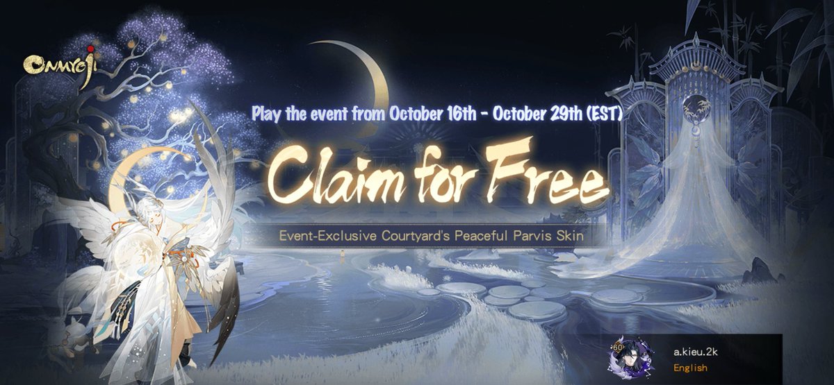 Wave bamboo leaves to grant a nocturnal glow to the Courtyard. The Onmyoji Moonlit Parvis event begins!