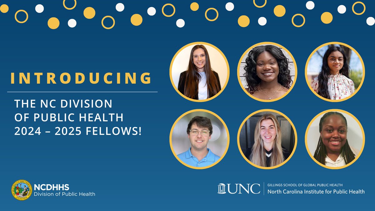 Introducing the NC Division of Public Health 2024 – 2025 Fellows!
These fellows are working to improve the health of North Carolina while gaining expertise, skills and work experience. This year we have two 2nd-yr fellows and six 1st-yr fellows.
#WeAreNCPublicHealth