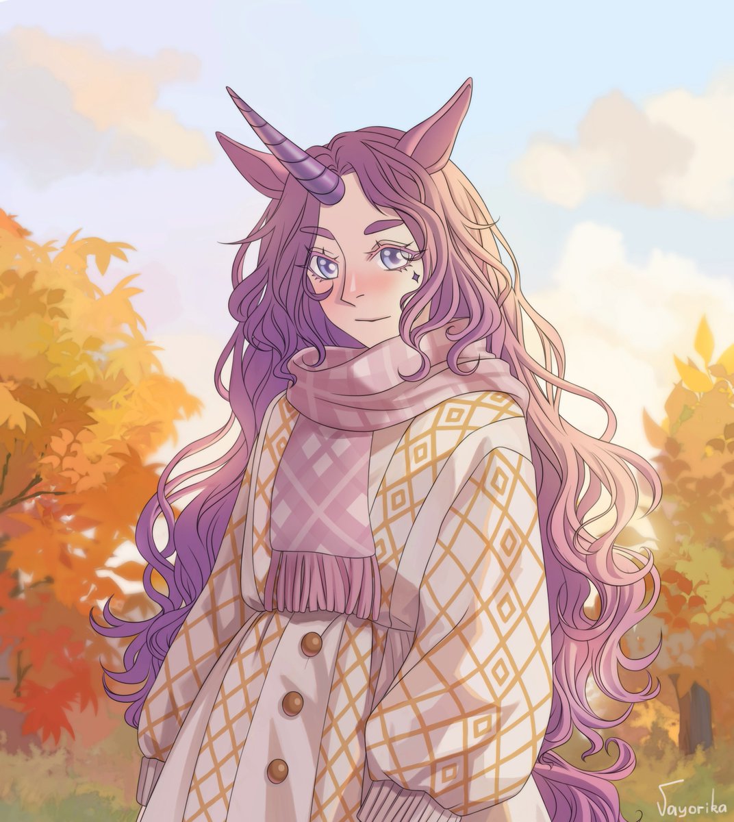 Vayorika's tweet photo. As always, after some time off, the latest artwork~ My new #oc child https://t.co/JYwpT8gWx6